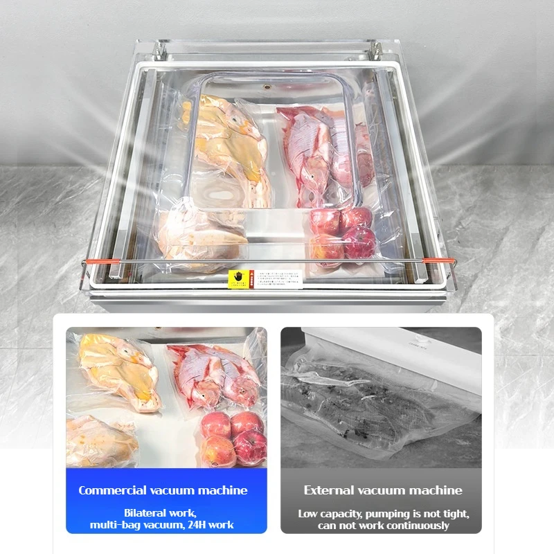 Sellador de alimentos al vacío automático comercial con diseño de ventana transparente, bolsas Machie de embalaje para el hogar Sous Vide, ahorra almacenamiento