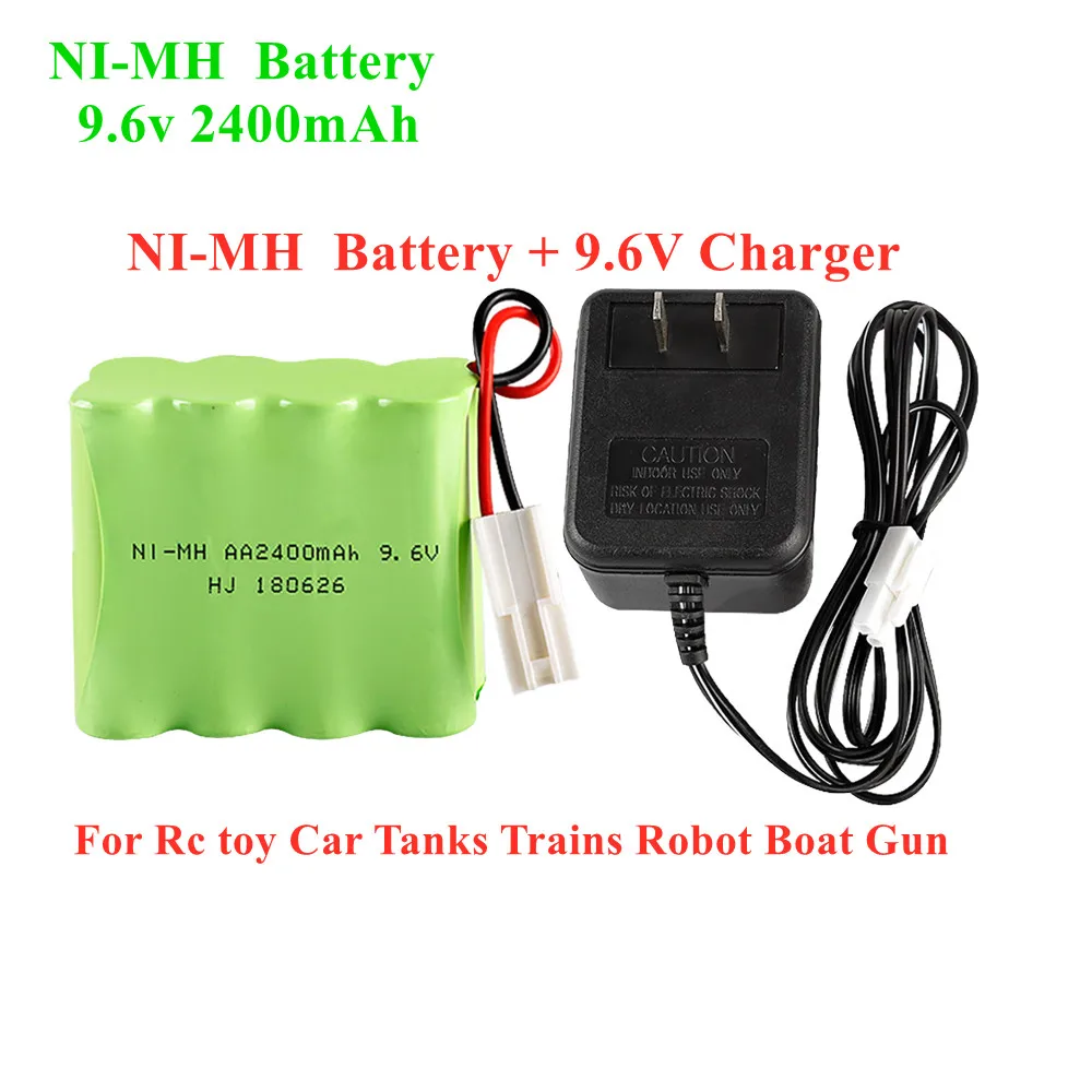 1PC 9.6v 2400mah แบตเตอรี่ Ni-MH สําหรับของเล่น Rc รถถังรถไฟหุ่นยนต์เรือปืน Ni-MH AA 700mah 9.6v แบตเตอรี่