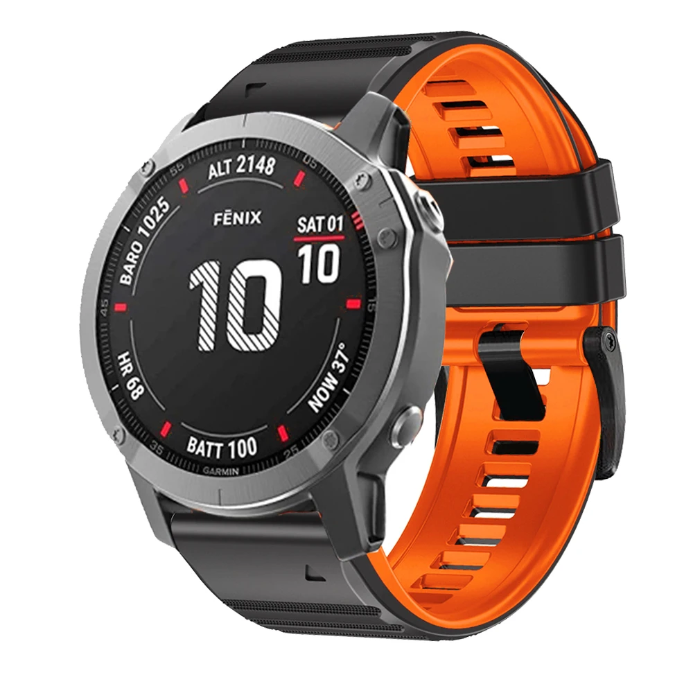 Ремешок силиконовый для наручных часов Garmin Epix Pro 47 51 мм Fenix 7X 7 Pro 6X 6 Pro 5 5XPlus 3HR 965 955 945