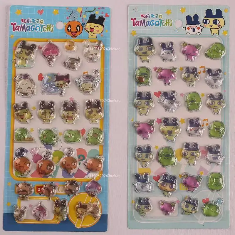 

New Tamagotchi Stickers 3D Embossed Texture Cartoon Decorative Sticker Versatile DIY Nostalgic Digital Pet Theme Decoration