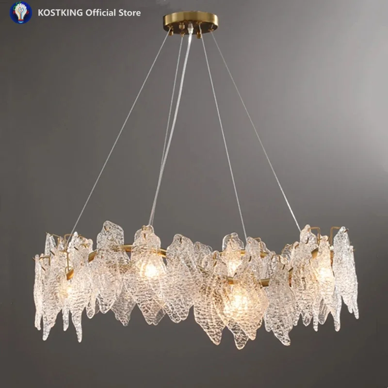 

Wavy Copper Color Chandelier For Living Room Study Bedroom Light Luxury Hot Sale Lustre Suspension Luminaire