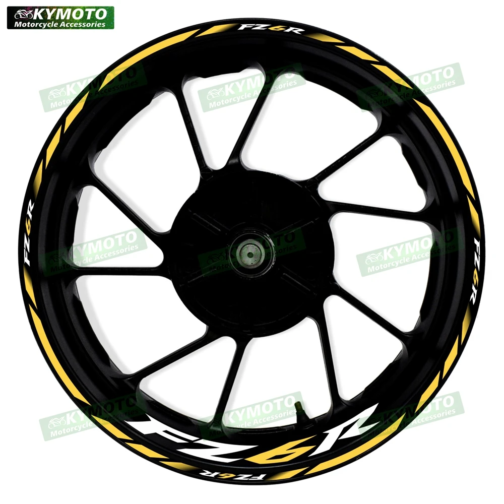 

For Yamaha FZ6R FZ-6R motorcycle accessories 17 inch front and rear wheel stickers fairing reflective wheel rim decals stickers