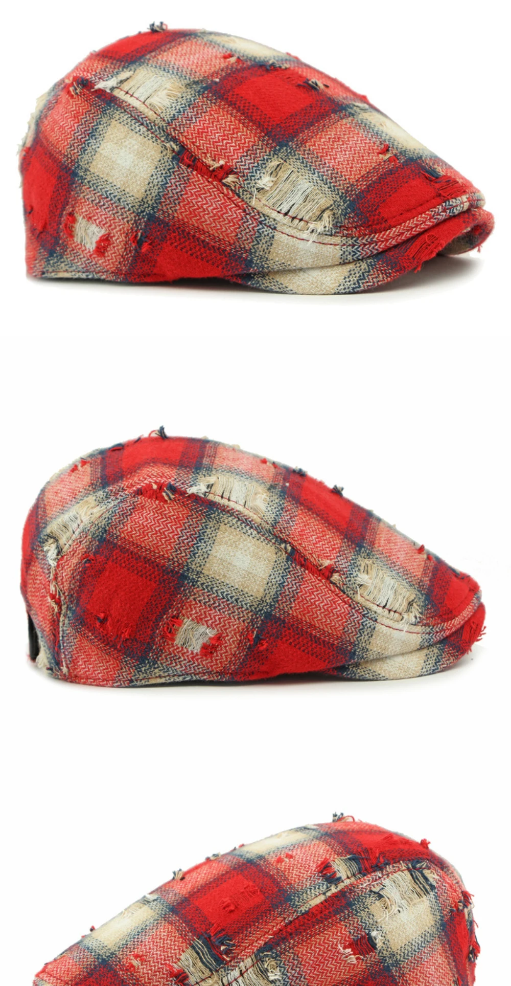 HT4817 Baskenmützen für Männer und Frauen Vintage Künstler Maler Karierte Baskenmütze Herren Damen Ivy Flachmütze Neue Frühling Herbst Shabby Baskenmütze – Detail 9