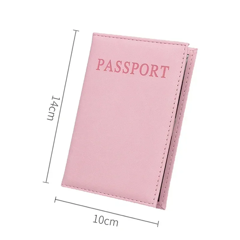 Unisex Travel Passport Holder para homens e mulheres, PU Wallet, Card Case, capa de passaporte, modelos de casal, meninas, homem, moda, novo, 1pc