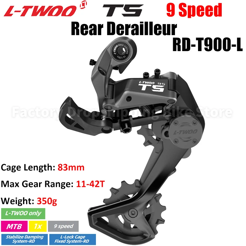 LTWOO T5 MTB Bike 1x9 Speed Derailleur Groupset 9S Trigger Shifter Stabilize Damping System Rear Transmission Bicycle Parts