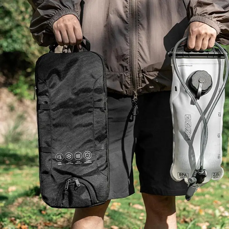 

Zipper Drink Insulated Bag Outdoor Bag Holder Lightweight Camping Insulation Bag For Camping Hiking Running Climbing Walking