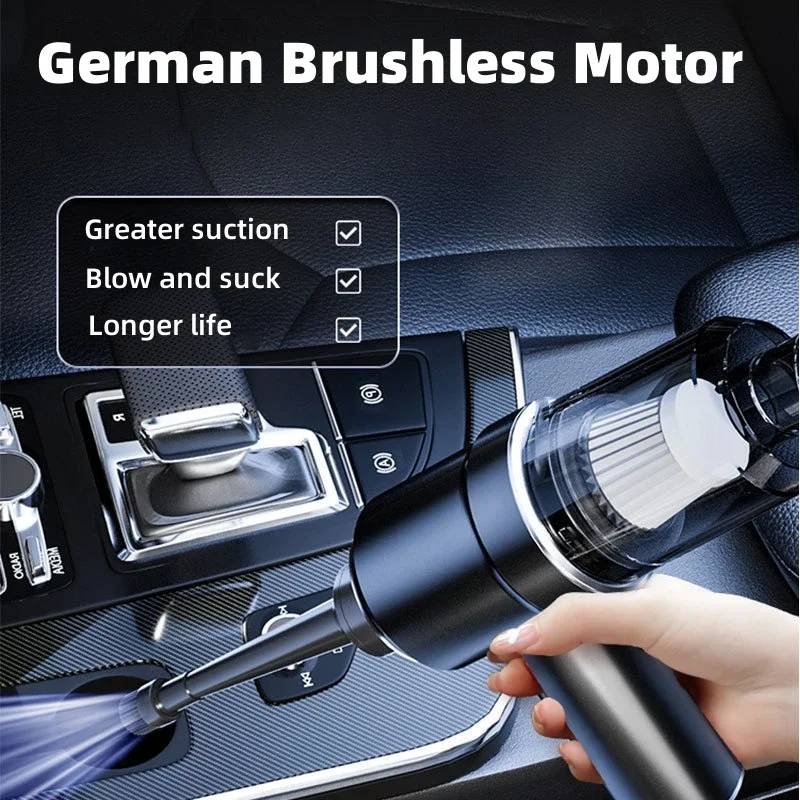 EAFC Car Vacuum Cleaner 20000Pa Wireless USB Charging Portable Cleaning Appliance Mini Wet and Dry Vacuum Cleaner Household