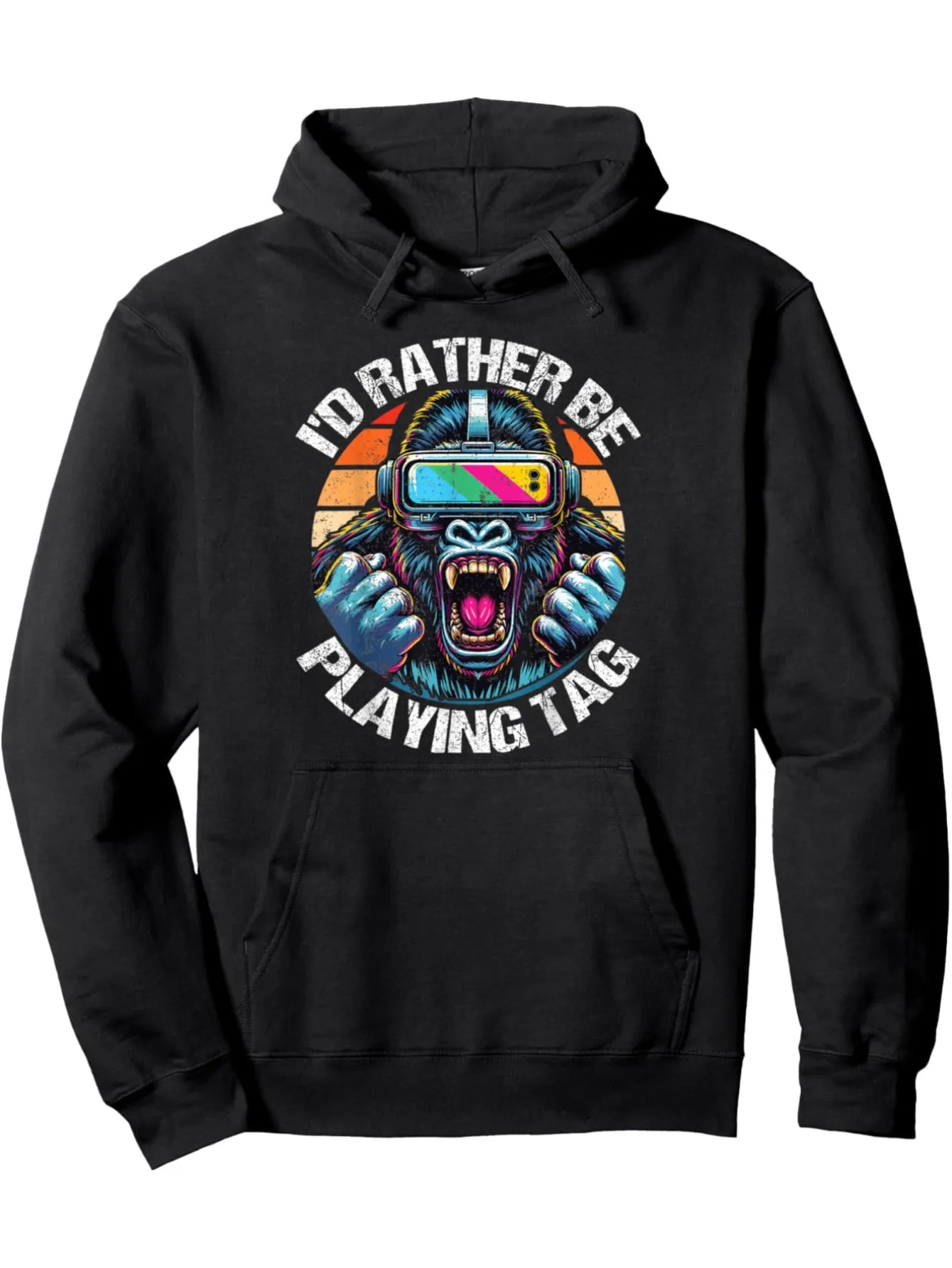 

Playing Tag Gorilla Graphic Printing Autumn and Winter Pure Cotton Hoodies for Men and Women Outdoor Street Sports Training