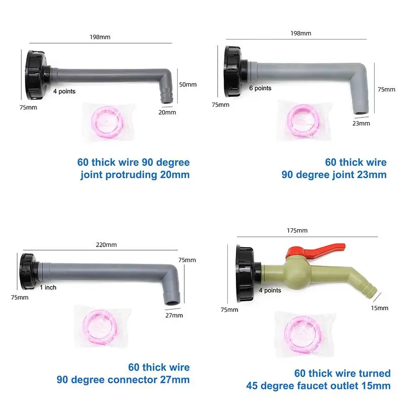 IBC-Tankventil-Verbindungsstück BPA-frei, langlebiger IBC-Tankadapter für Regenwassertransfer und Gartenschlauchnutzung – Detail 6