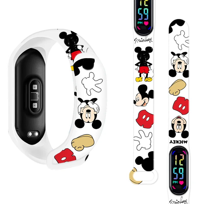 

Disney Mickey & Minnie Watchband Strap for Xiaomi Mi Band 7/6/5 Replaceable Band Compatible with Mi Band 4/3 Incl. Accessories