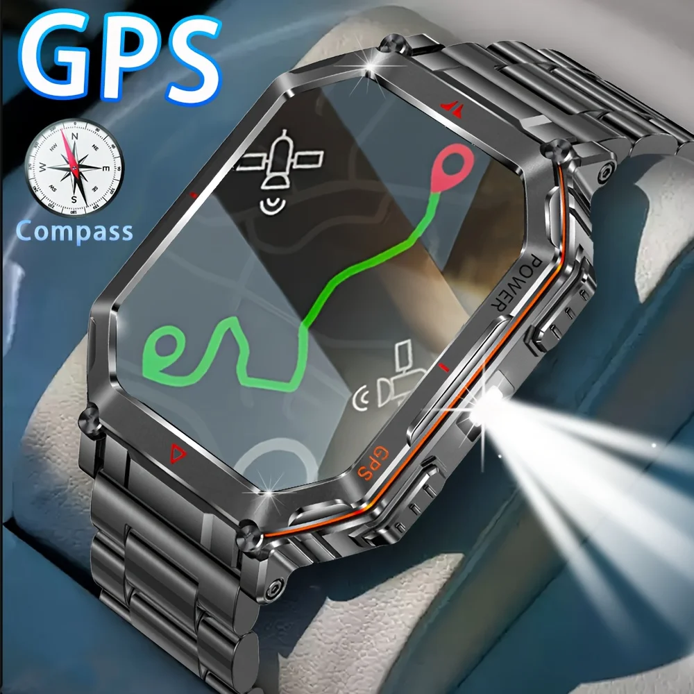 

2025 New GPS Smart Watch Men 2.01inch Large Screen Compass Smartwatches Heart Rate BT Call Sports Health Tracekr Smartwatch
