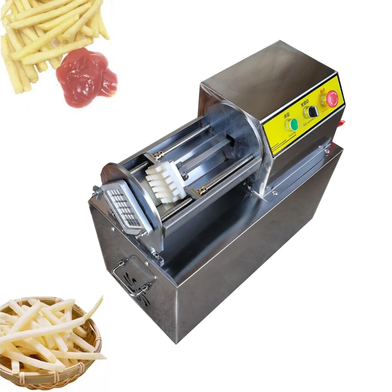 

New Electric French Fries Cutting Machine Commercial Fully Automatic Sweet Potato Cucumber Potato Taro Cutting Machine