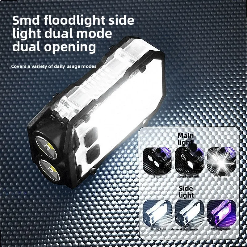 New Keychain Light Type-C Charging Outdoor High Brightness Mini Magnetic Dual Source