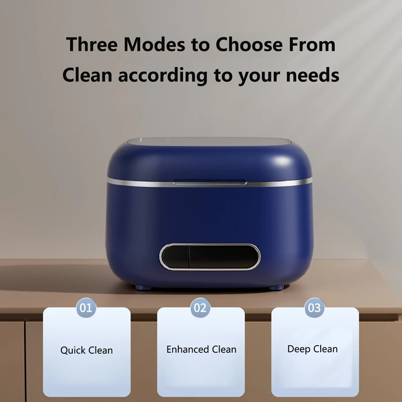 Lenovo Ultrasonic Cleaning Machine Household USB Charging Jewelry Cleaner For Dentures Retainer Mouth Guard Aligner New 2026