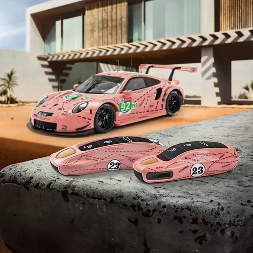 Imagen 2 del producto Para Porsche Panamera Cayenne Macan 718 Cayman Boxster 911 Taycan Car 92 funda protectora para llave personalizada cubierta de mando a distancia