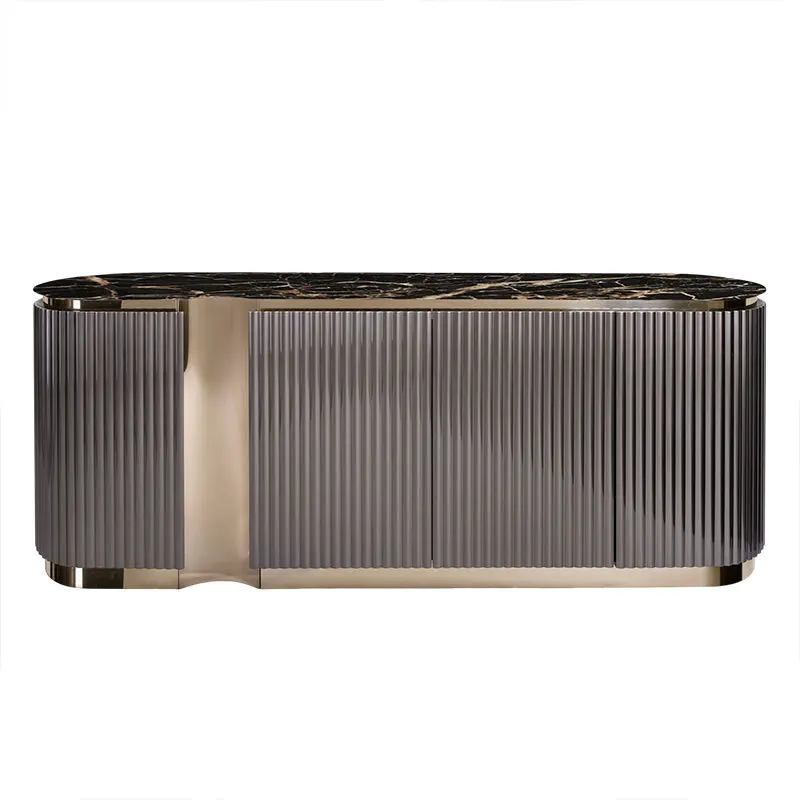 Italian light luxury sideboard, simple modern storage entrance cabinet