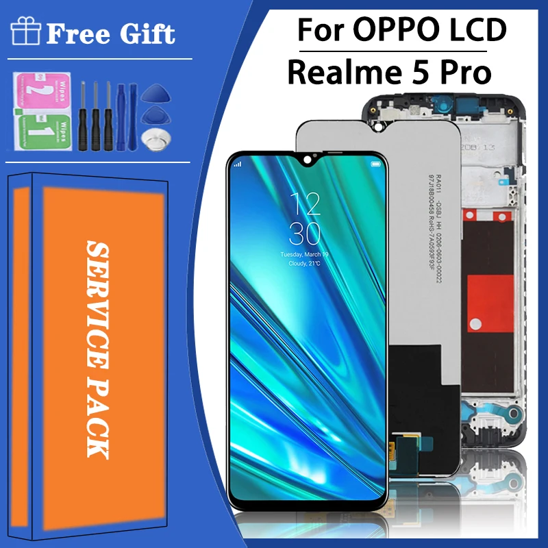 6.4“”inch 10 Touch For Oppo Realme 5 Pro RMX1973 LCD Display Touch Screen Digitizer Assembly For Realme 5Pro RMX1971