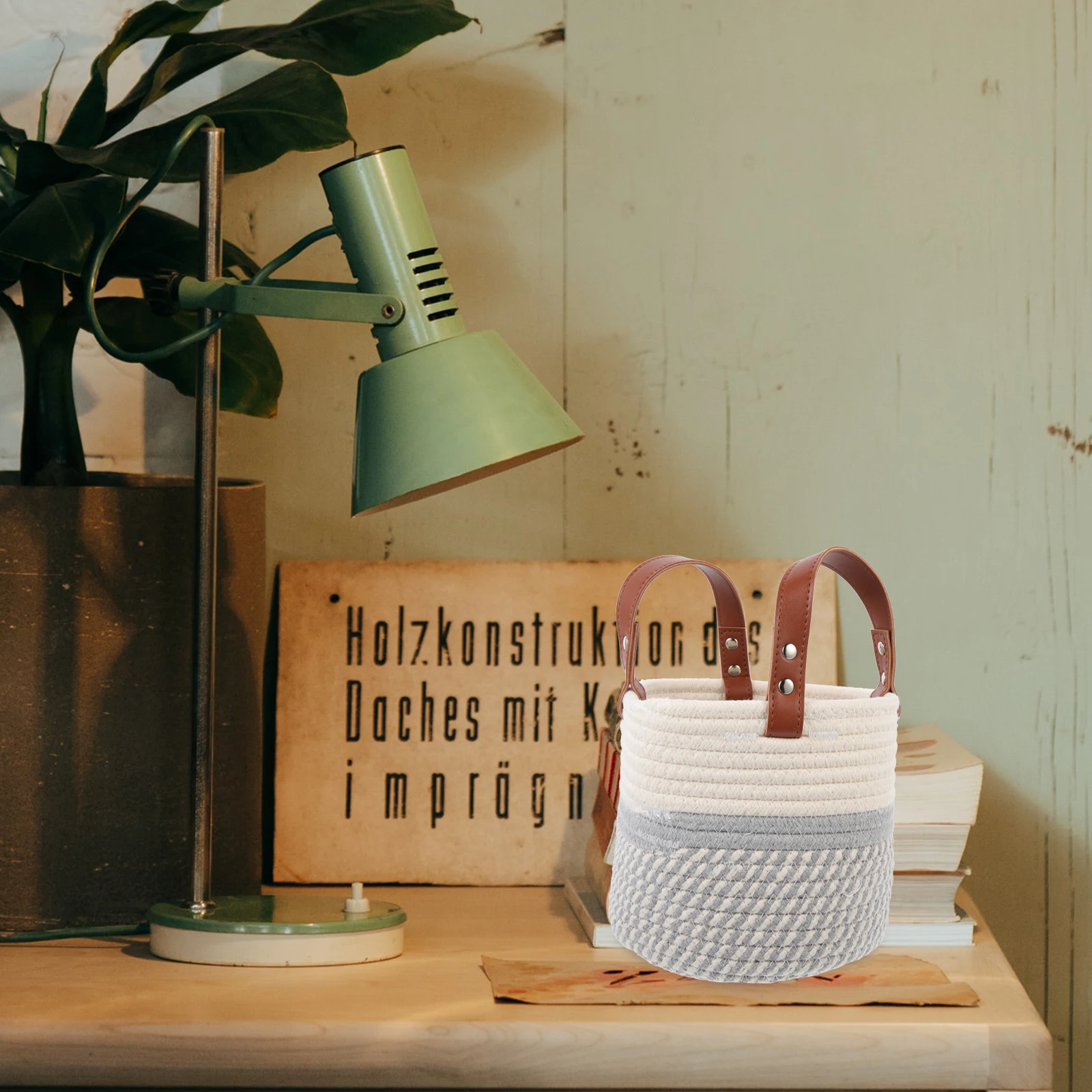 

Cotton Rope Basket Small H Woven Baskets for Keys Cosmetics Remotes Small Storage Basket Desk ganizer Home Decor