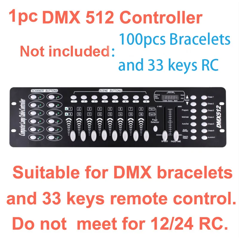 DMX512 Bühnenlicht DMX Controller Konsole DMX 192 Controller für Bühne Party DJ Licht DMX Konsole Disco Controller Ausrüstung 1 STÜCK