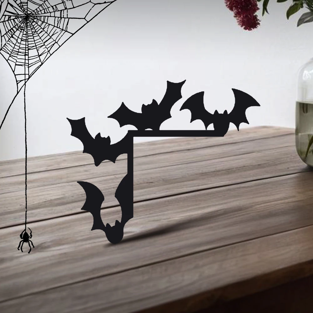 Metalen Halloween Deur Topper Halloween Decoraties Rechte Hoek Halloween Teken voor Halloween Huis en Feestdeur Decor