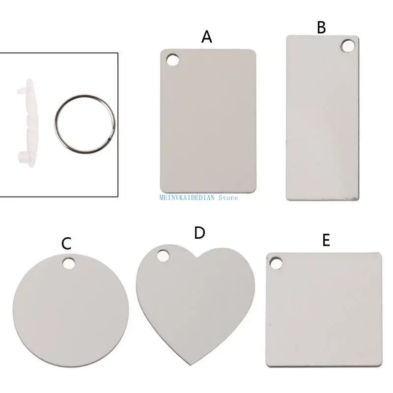 

C1FE 12pcs Double Printable White Blank Wooden для цепи