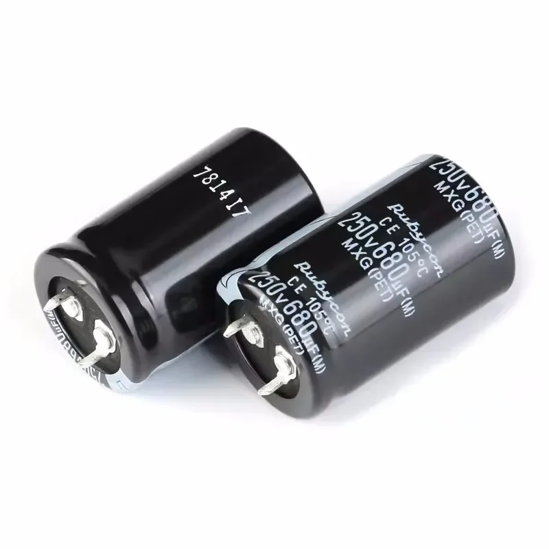 Original 250V 680uF ±20% 250MXG680MEFCSN25X40 In-line Electrolytic Capacitor