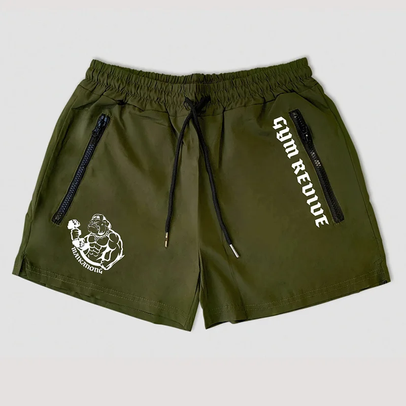 Men's Printed Shorts Summer Quick Dry Side Double Zipper Pockets Design Running Basketball Training Gym Shorts - Image 4