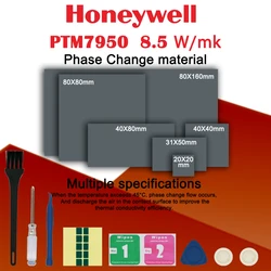 Honeywell ptm7950 almofada de mudança de fase 8.5w/mk material de graxa térmica cpu/gpu resfriamento pasta térmica condutora almofada de graxa de silicone