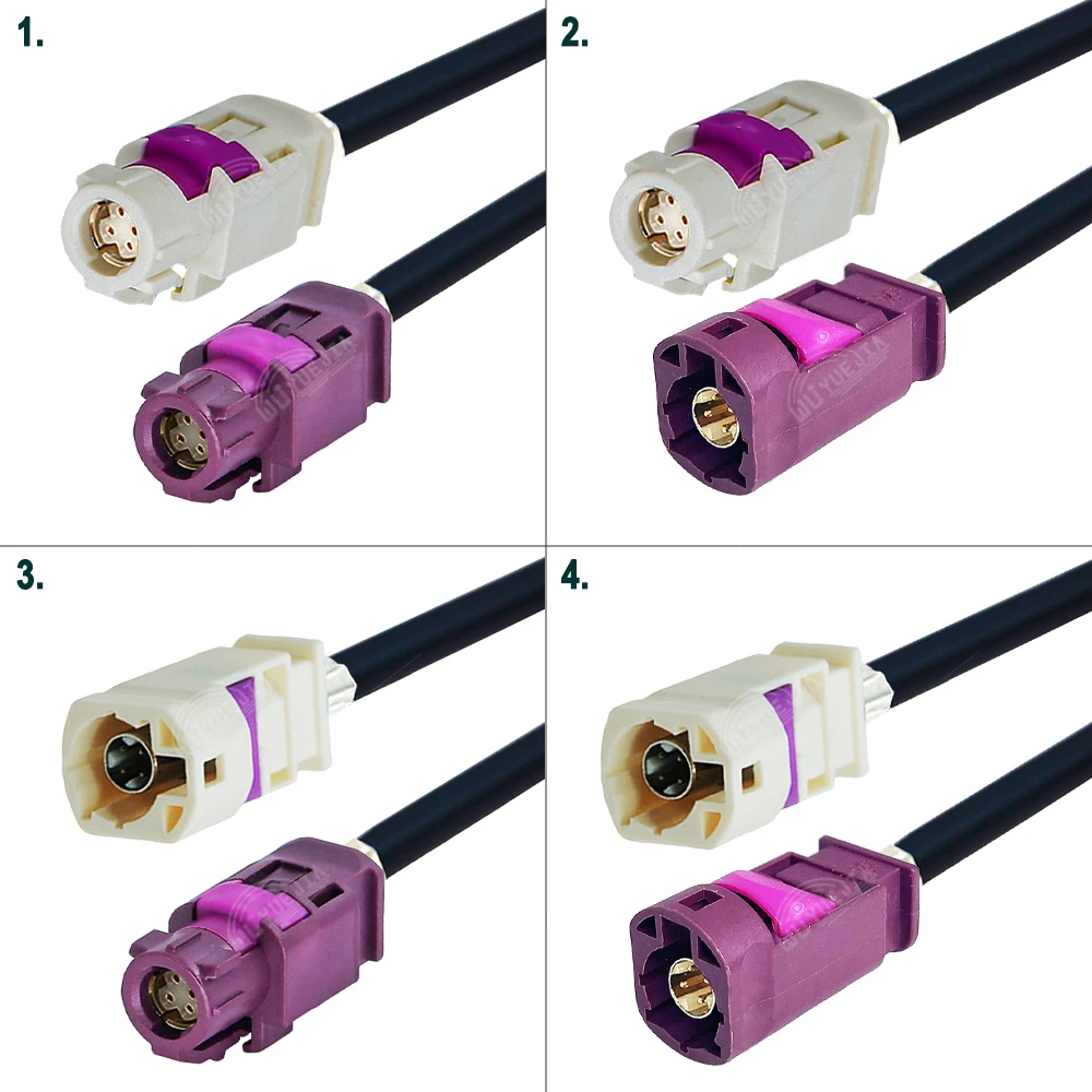 HSD 4Pin B to D Female Jack Connector Cable High Speed Data HSD LVDS Cable 4 Core 535 Line Wire Harness For New Energy Vehicles