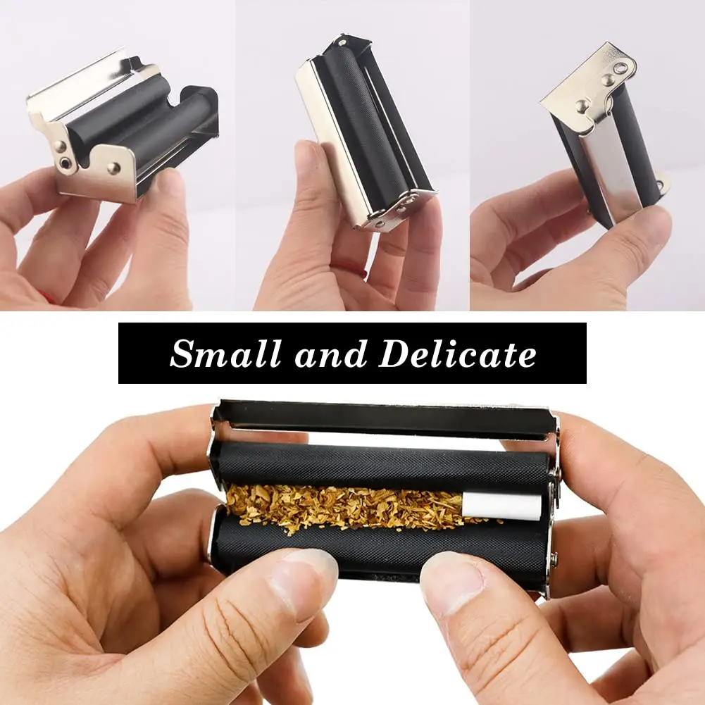 JUSES\' S Portable Tobacco Hand Roller Cigarette Maker 70/78/110 MM Paper Metal Rolling Machine Smoking Accessories for Gift