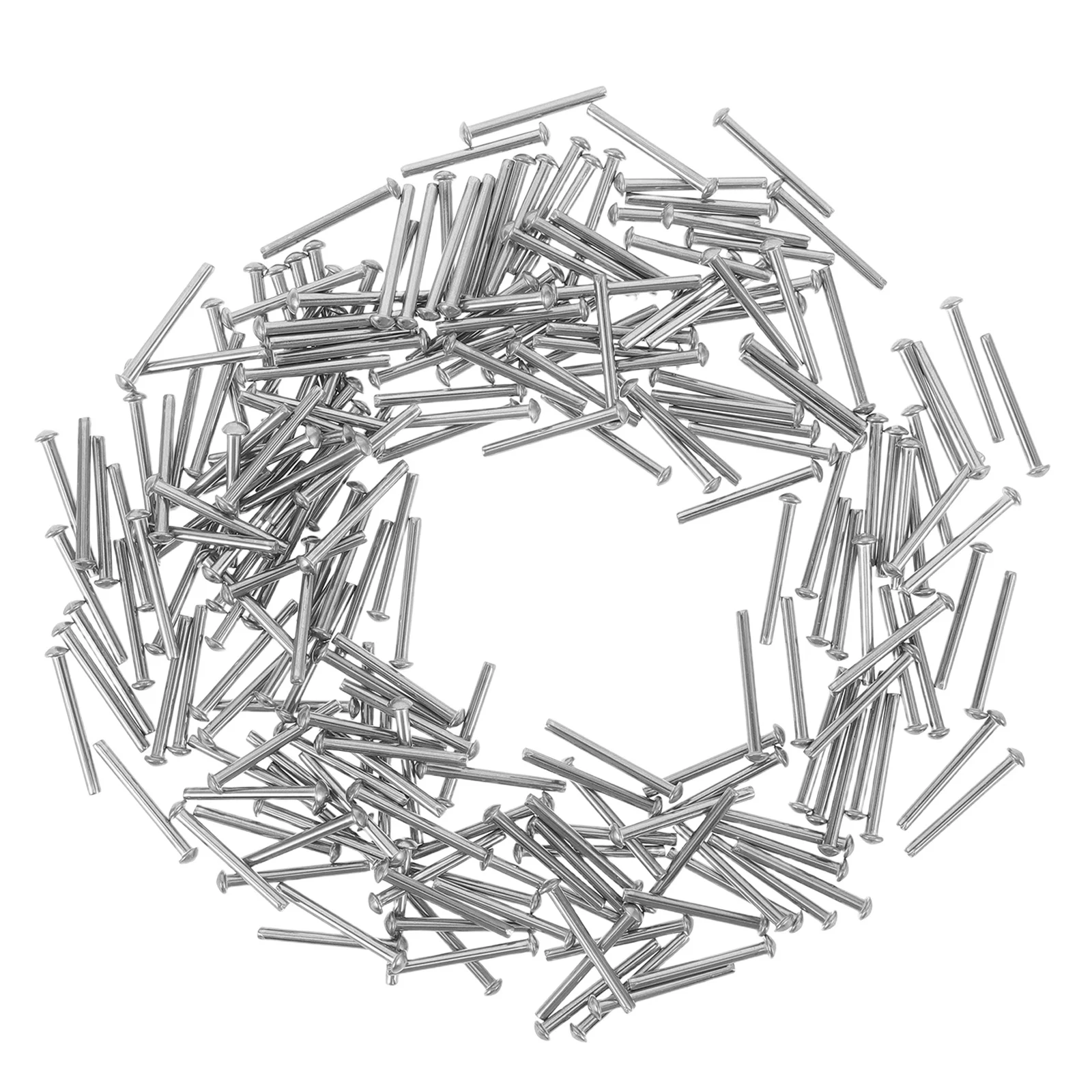 

200pcs Solid Rivets Stainless Steel Dome Head Round Head Rivet Set For Craft Wood Diy Projects Rivets Kit Metal