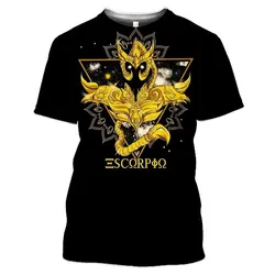 Anime Saint Seiya 3D Print T-Shirts Streetwear Casual Men Women Fashion Short Sleeve T Shirt O-Neck Male Tees Tops Clothing