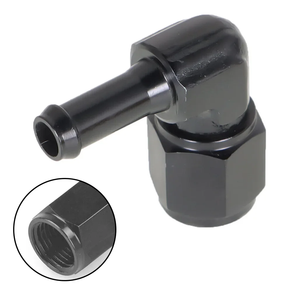 6AN Female Hose Barb Fitting Adapter 90 Degree AN6 To 5/16 Inch Aluminum Alloy For Fuel Water Air Fluid Lines Strong Leakproof
