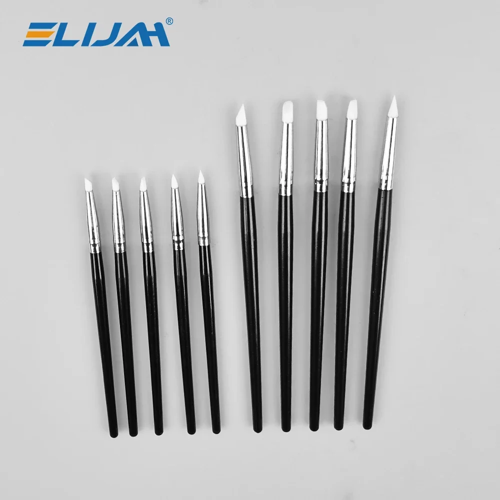ELIJAH 5 Pcs Dental Resin Brush Pens Dental Shaping Silicone Adhesive Composite Porcelain Teeth Dentist Tools Dentistry Lab Tool