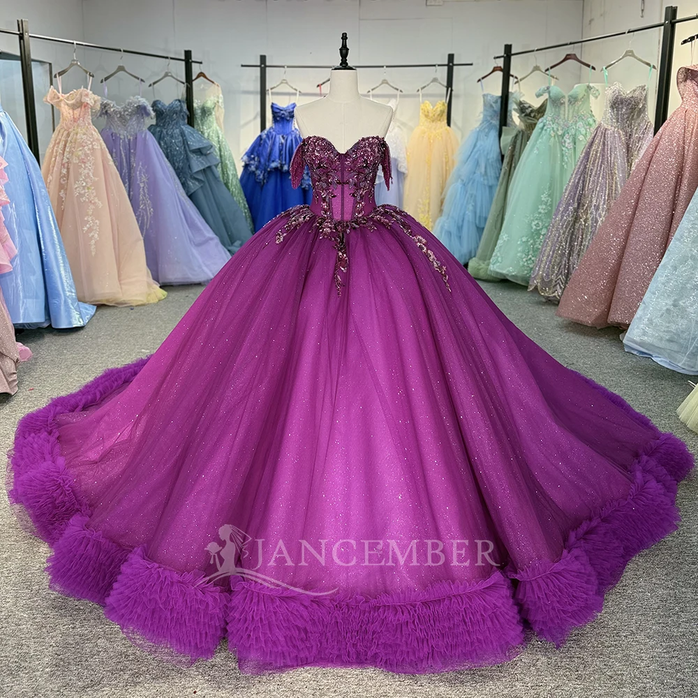 

Платья Quinceanera размера плюс для женщин, вечерние платья с оборками, Vestidos de Fiesta, платья с кисточками по индивидуальному заказу, платья de 15, quinceañera