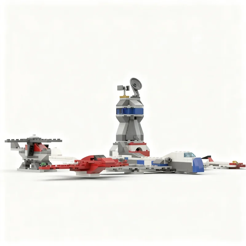 

260PCS MOC Creative Model Kindergarten Airport Premium Display Assembly Building Blocks DIY Gift Collectible Decoration Blocks