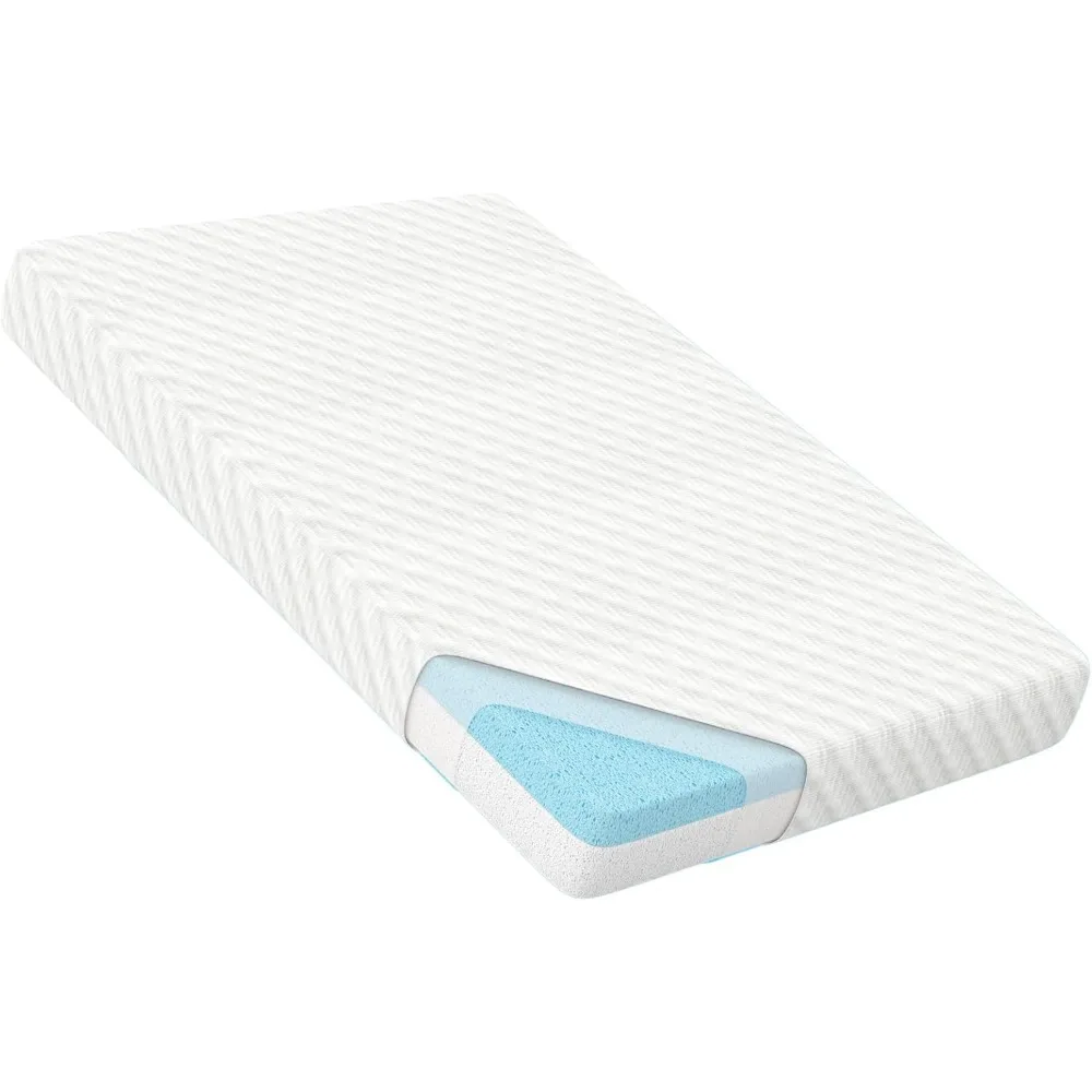 Mattresses, Reversible Pack N Play Mattress, Breathable Cover, Cool Gel Memory Foam, Water Resistant Lining, 38