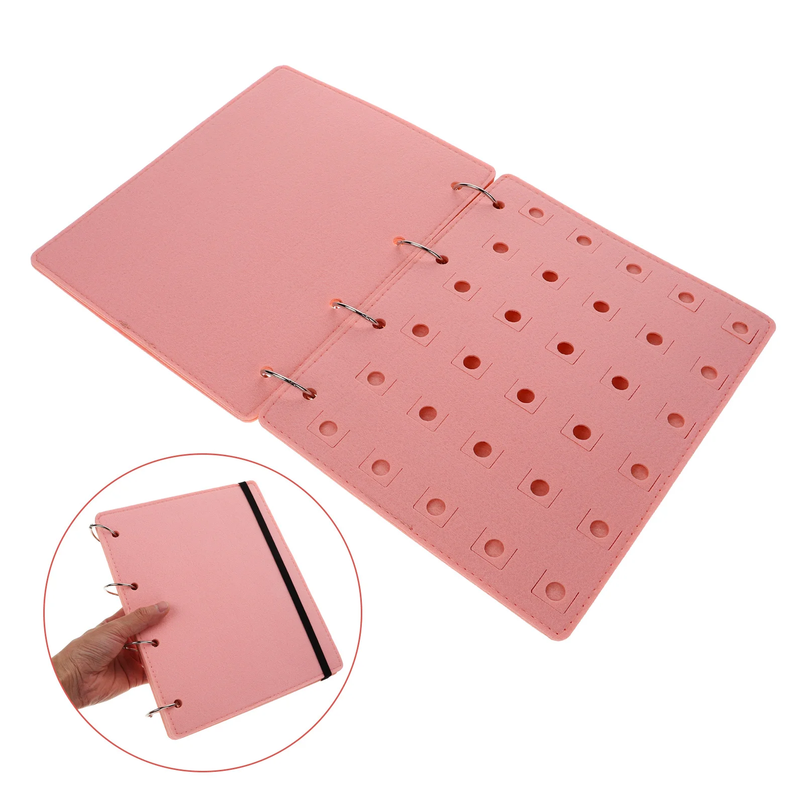 

Elegant Pin Display Booklet Removable Pages Badge Storage Organizer Collectors Travel Friendly Jewelry Display