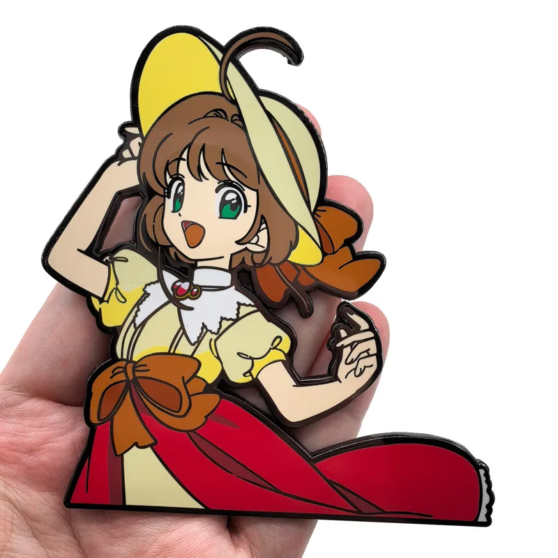Insignias de Cardcaptor Sakura, Pins de KINOMOTO SAKURA y Tomoyo, Broche de Anime CC Sakura, Colgante de Manga para Mochila, Ropa, Solapa, Cosplay, Juguete