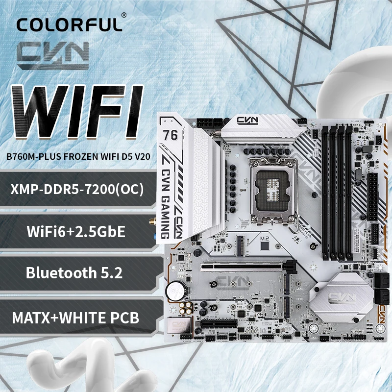 Colorful cvn intel b760  CVN B760M-PLUS FROZEN WIFI D5 V20 motherboard