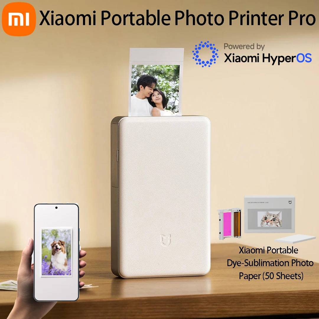 Xiaomi Portable Photo Printer Pro 313dpi Bluetooth 5.2 Thermal Printer Multifunction AR Pocket Printer for Smartphone and Tablet