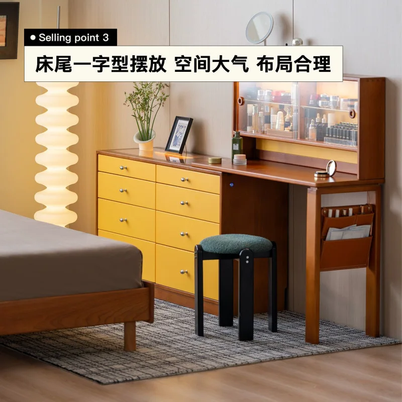 

Youmu Nielsen medieval dresser chest integrated bedroom solid wood makeup table end of bed storage corner cabinet desk