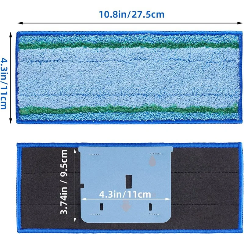Paquete de 10 almohadillas de fregona para Irobot Braava Jet M6 Ultimate Robot Mop, accesorio de repuesto de microfibra lavable, almohadilla de limpieza