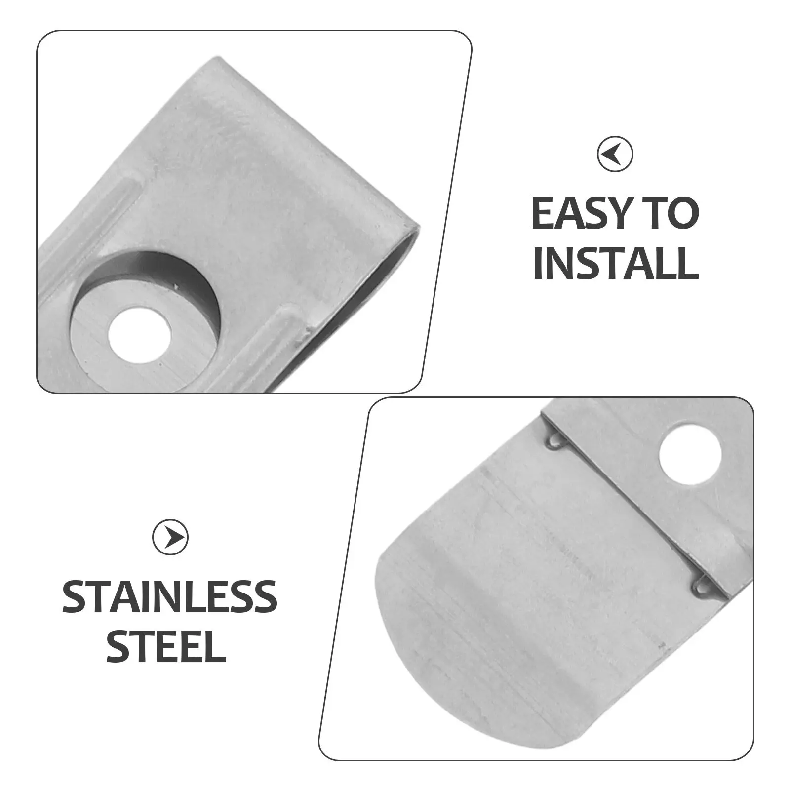 20Pcs Round-Edged Stainless Steel Tape Measure Belt Clip Metal Hook Attachment for Carpenters Uniform Officers