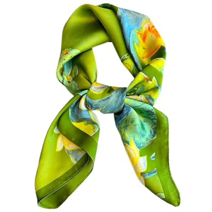 

Saiusloa Neck Scarf For Womens Silky Head Scarves Hair Bandanas Square Scarf Fashion Accessories lightweight