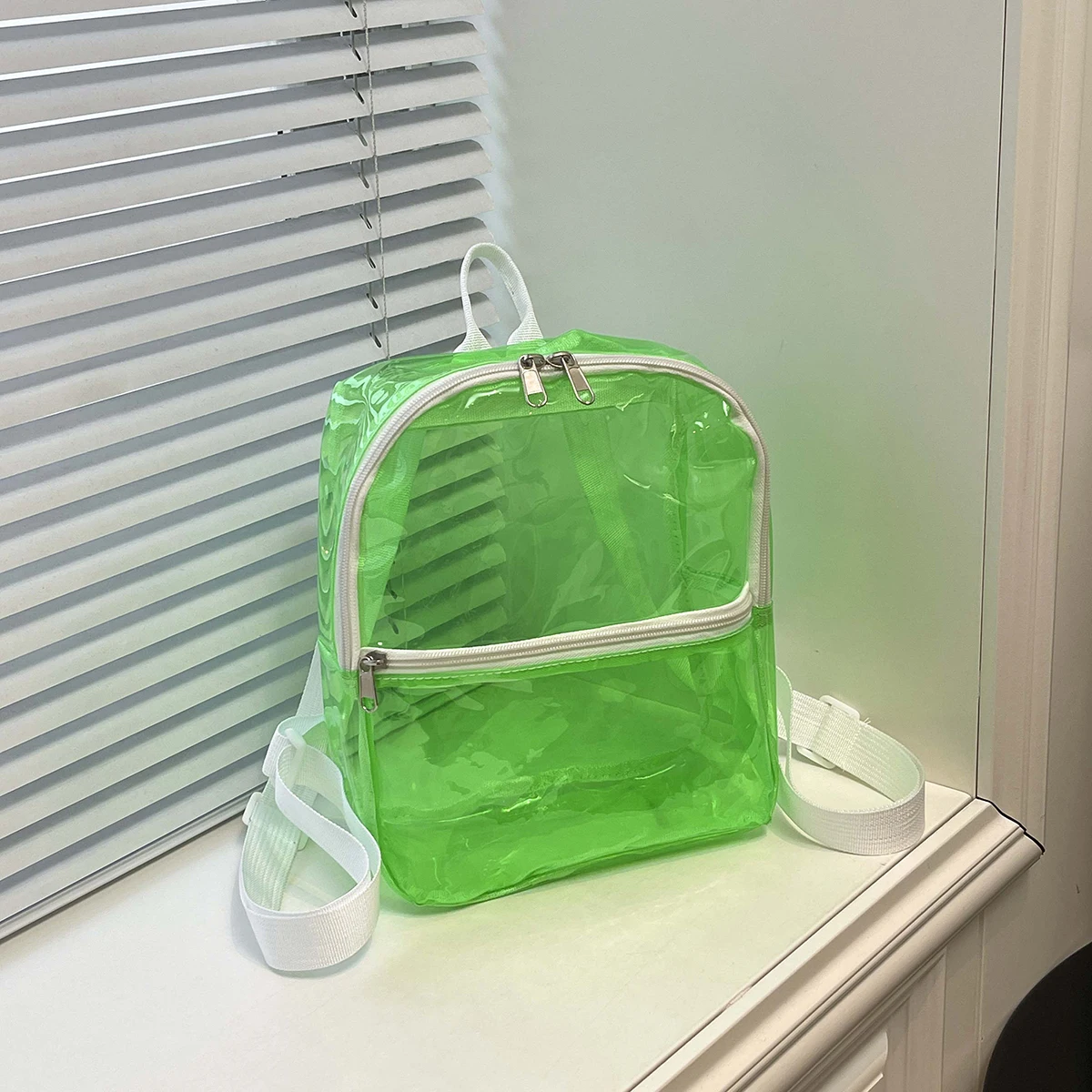 Backpack Holographic Transparent Candy Jelly Beach Bag Travel Hiking Swim Outdoor Cycling Lightweight School Bag Street PhoneBag