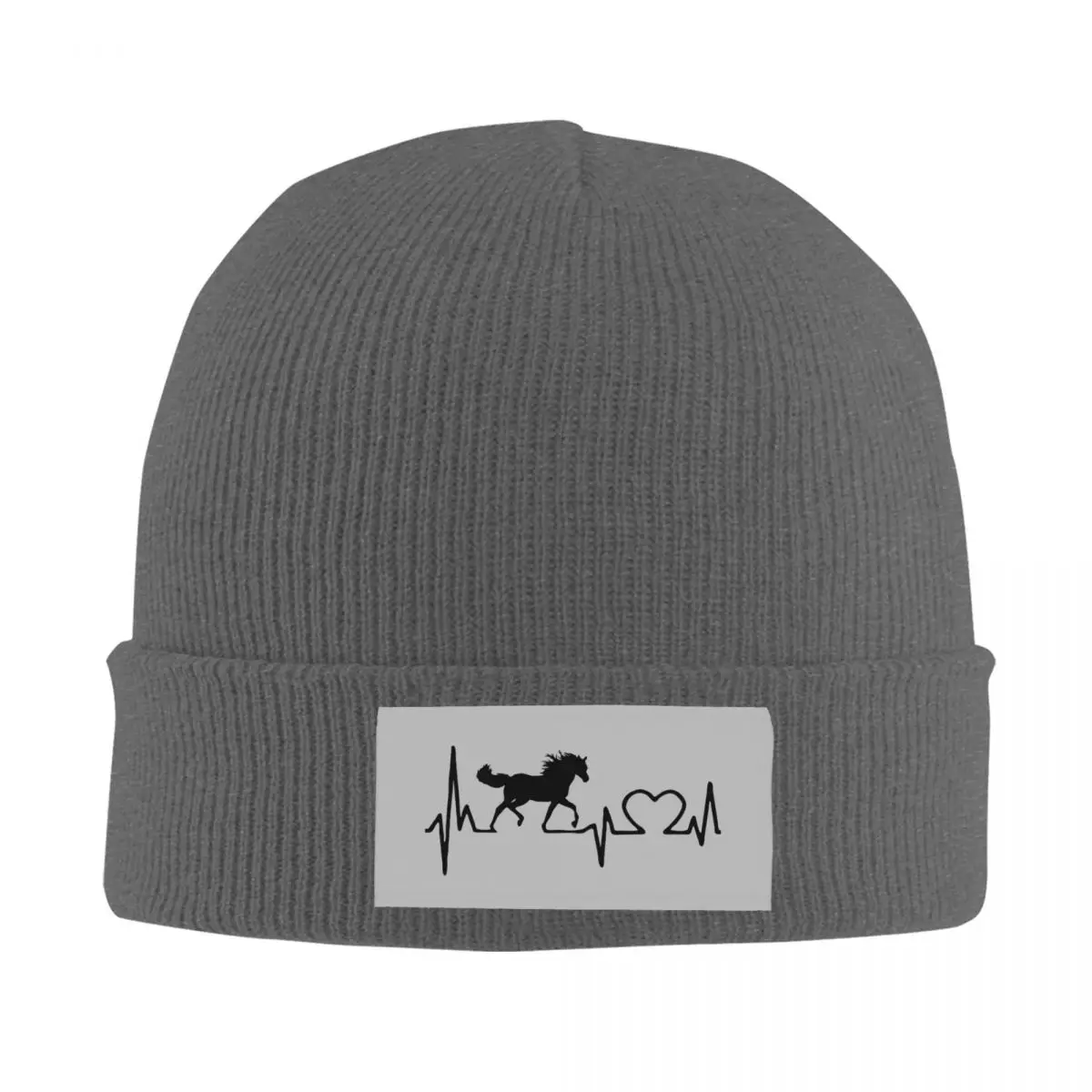 Horse Heartbeat Knit Hat Beanie Winter Hats Warm New Equestrian Race Racing Caps Men Women