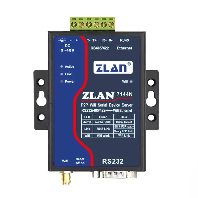 Wireless serial server 232 485 422 to WiFi Modbus ZLAN7144N