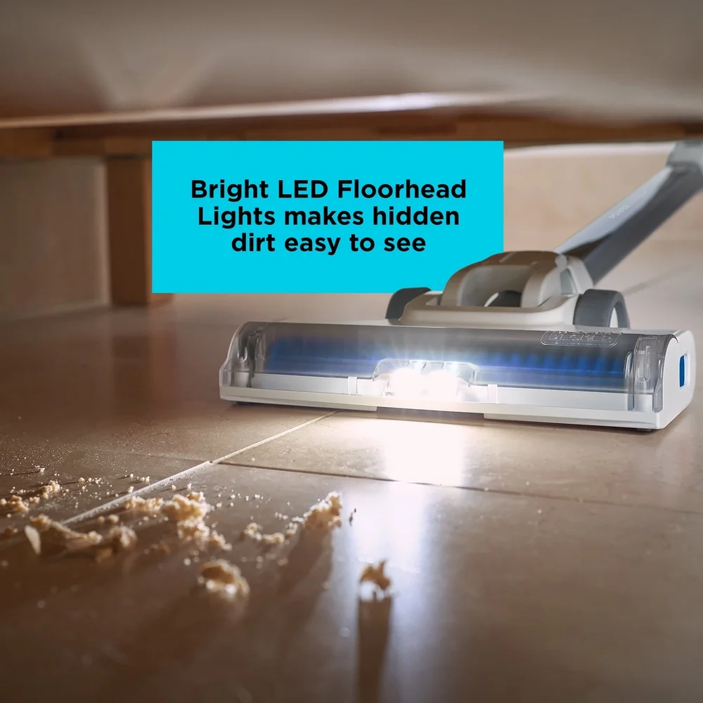 Draadloze steelstofzuiger met AUTOSENSE-technologie 25 stuks Meer tapijtopname 40 min looptijd spleetzuigmond LED-vloerpunt Ideaal