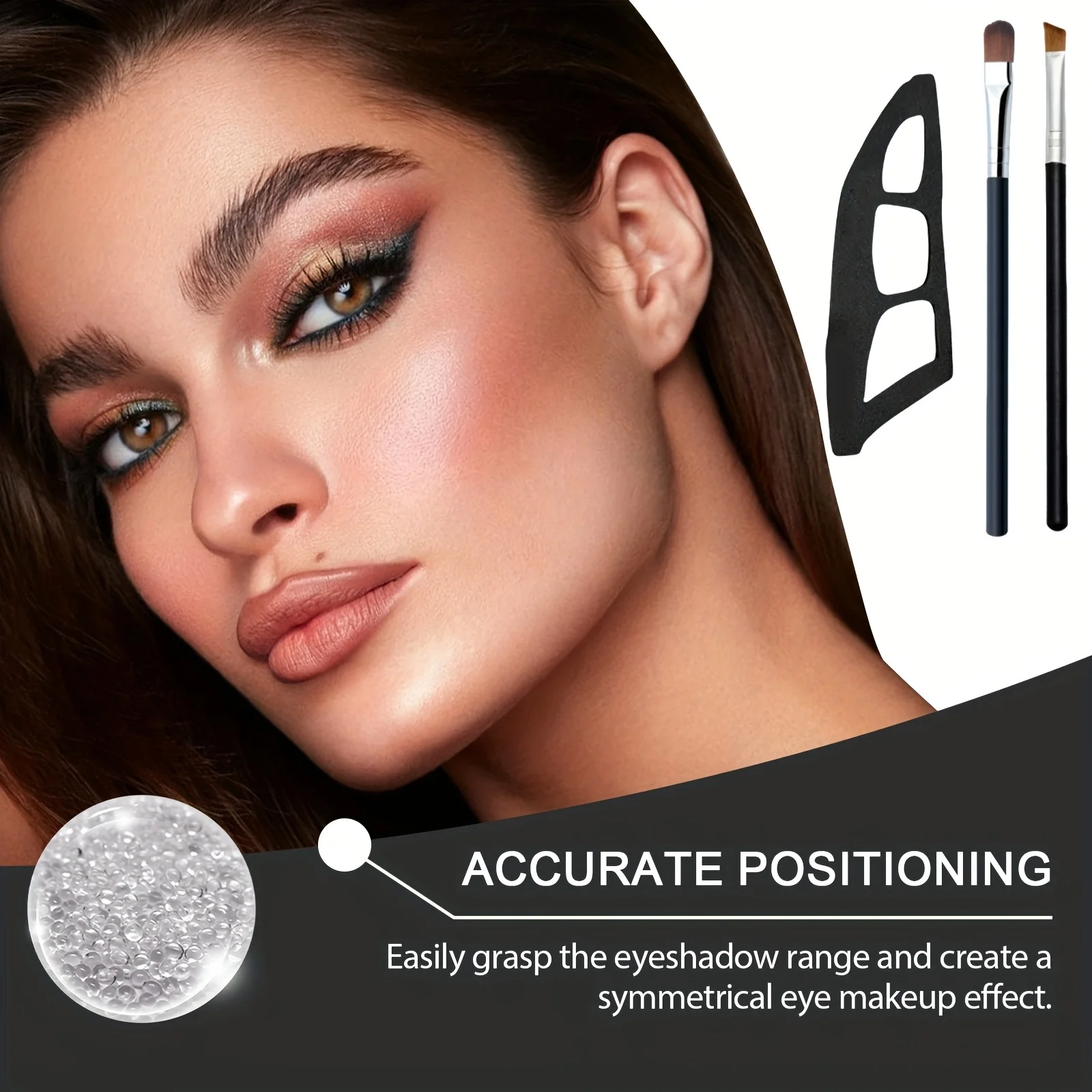 مساعد مكياج العيون - 2 فرشتان خاصة لظلال العيون، أدوات ظلال العيون، قوالب مكياج سريعة، قوالب ظلال العيون، مناسبة
